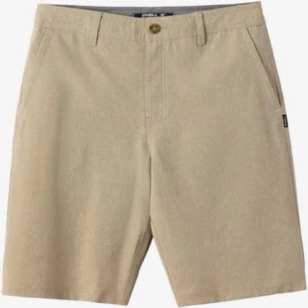 O’Neill Reserve Heather 21" Hybrid Casual Chino Shorts Heather Khaki Size 31